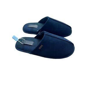 Barbour Navy Suede Indoor Tartan Slippers ( 8 )
